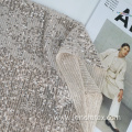 Nylon Knit Metallic Metal Sequin Embroidery Mesh Fabric